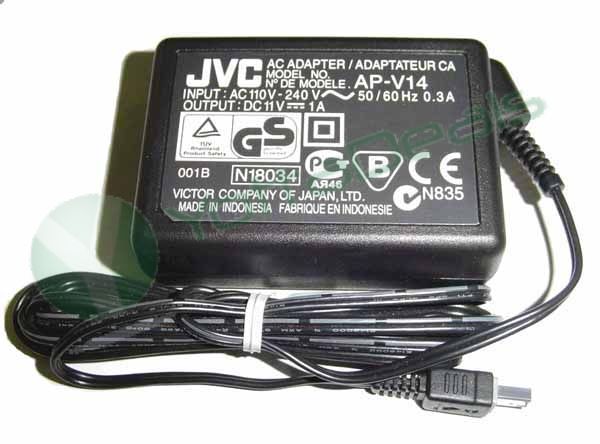 JVC Genuine Original AP-V14 AC Adapter 11V 1A For AP-V14U AP-V14e AP-V16U GZ-MC100 GZ-MC200 GZ-MC500 GZ-MG40 GZ-MG50 GR-SXM260 New 