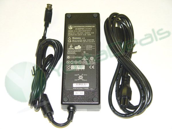 LI SHIN LSE0110A20120 EA11203 (10mm/4-pin) 20V 6A 120W AC Adapter For Alienware Area-51m 5600 5600P 5620 D610 888E Pioneer 5800P New 