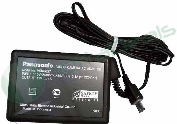 Panasonic Genuine Original VSK0657 Video Camera AC Adaptor 11V 1A For NV-VZ18GC-S Video Camcorder Brand New 