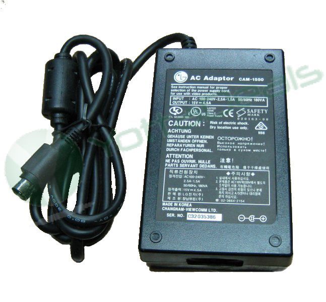 LG Genuine Original CAM-1550 AC Adapter 15V 4.5A 4 PIN Power Supply Charger for Philips 20 LCD TV LG LCD Monitor 