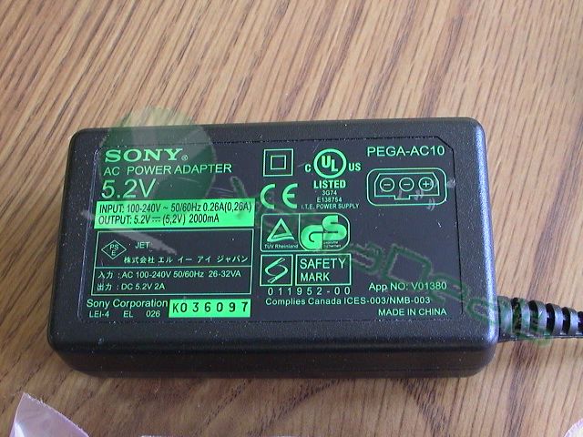 Sony Genuine Original PEGA-AC10 AC Power Adapter 5.2V 2A For Clie PEGA-AC12 PEG-SJ30 PEG-SJ20 PEG-NR70 PEG-NZ90 PEG-UX40 TH55 PDA 
